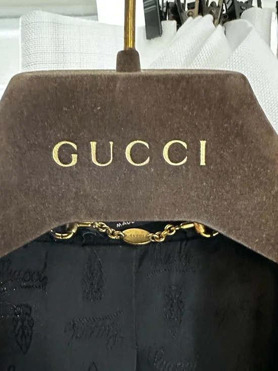 Gucci Black Wool Blazer | Gold Crest Buttons | Made in Italy | IT 38 - Picture 3 of 12